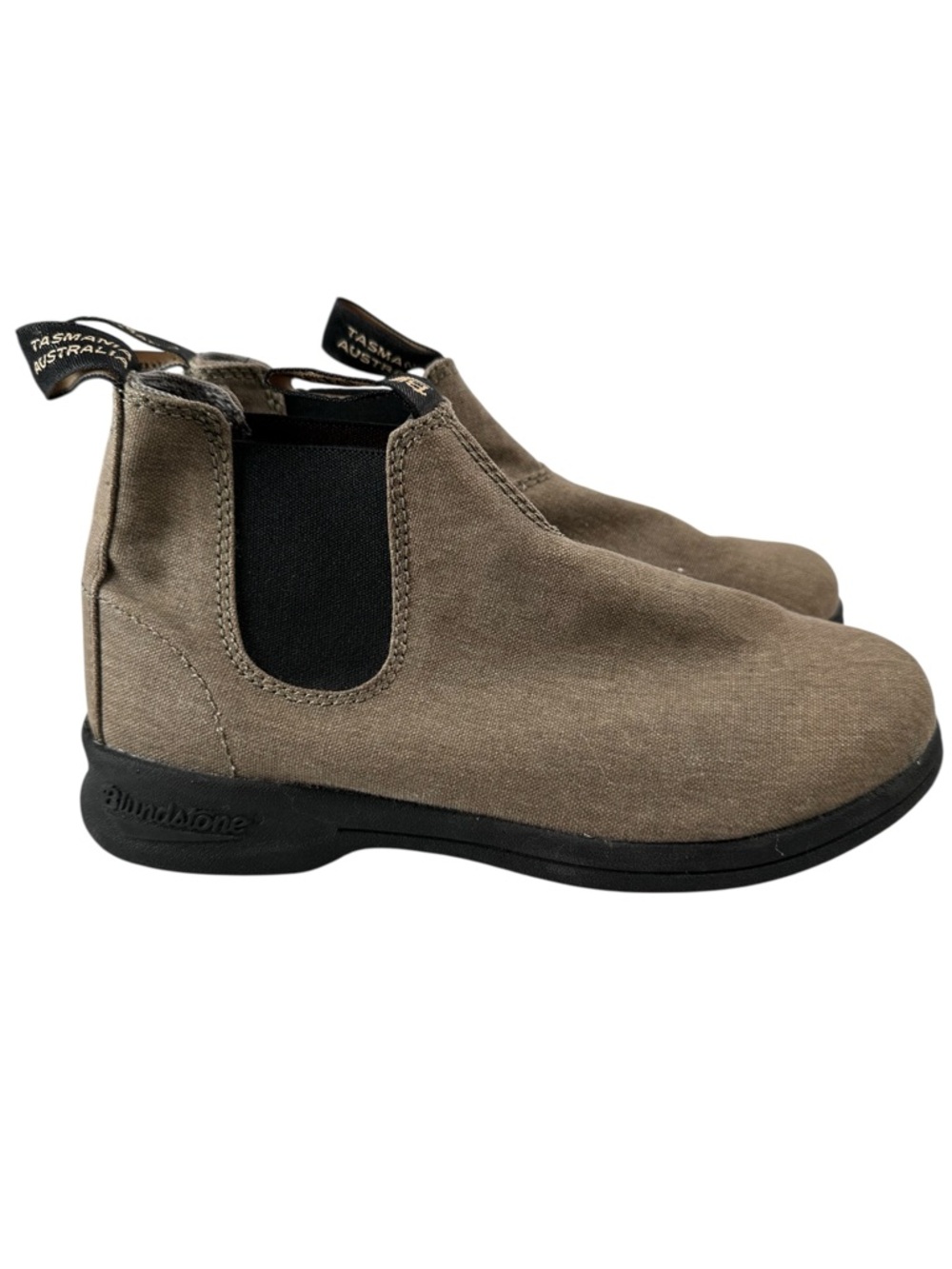 Blundstone 1378 Active Canvas Khaki Chelsea Boots AU4 US W7 Lightweight Summer